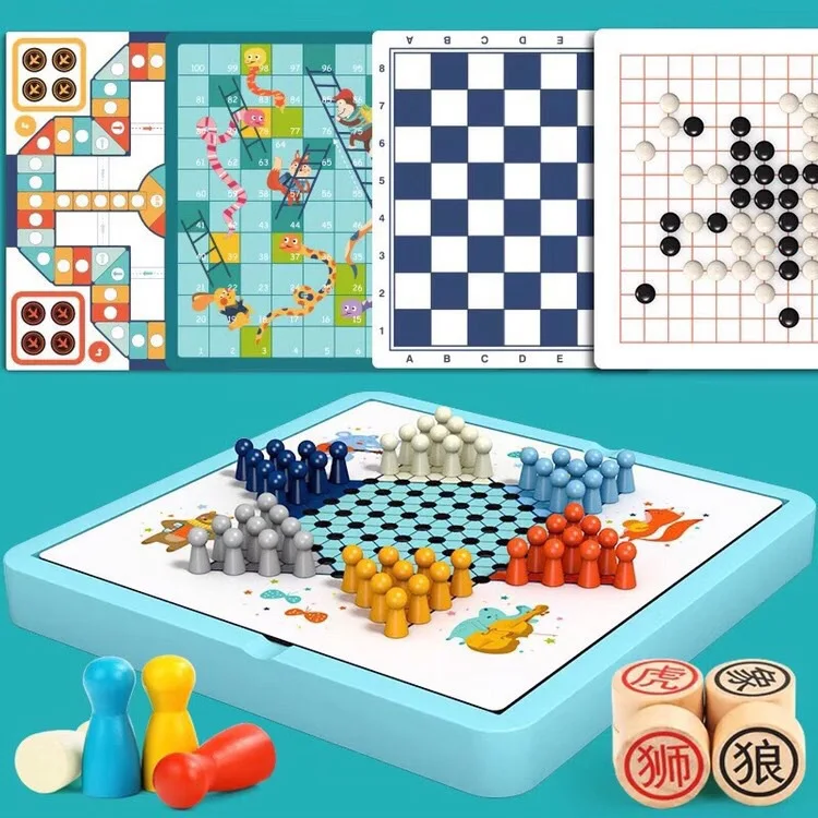 Аэроплан шахматы шашки пять-в-ряд животных шашка Snake Chess Детские шахматы игрушки развивающие 27 одна шахматная игра
