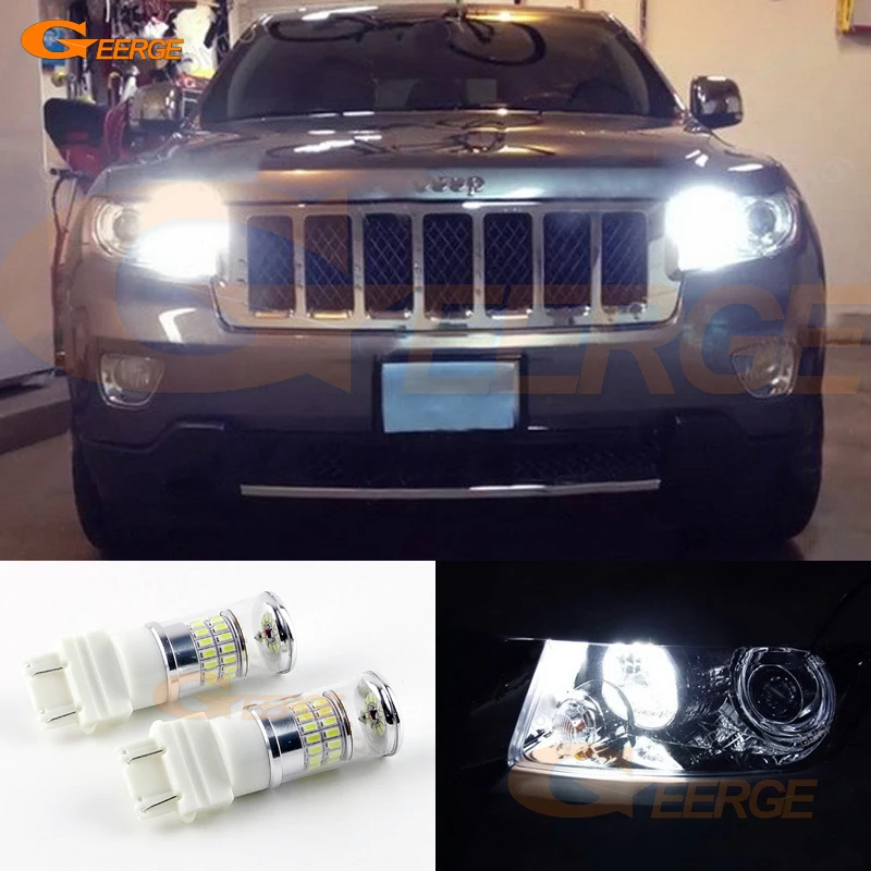 

For JEEP COMPASS 2011 2012 2013 2014 2015 HID headlight Excellent Ultra bright White Reflector 3157 LED Daytime DRL Light