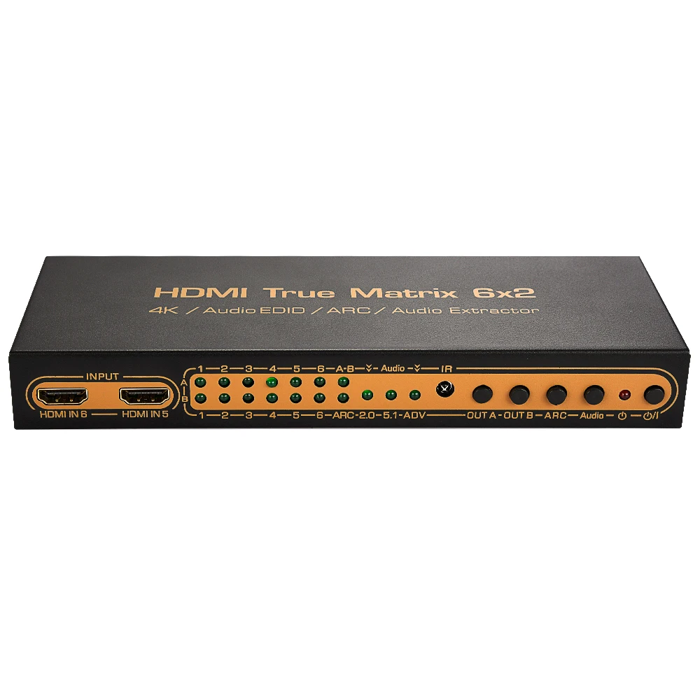 Extrator de Áudio Conversor de Saída para Hdtv Hdmi Matrix v 4 k * 2 3d Áudio Edid - Arco 5.1ch Switch Splitter 6 Entrada 06m1 6x2 Pip 1.4 Mod. 1435878 - Image 3