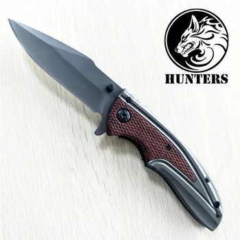 

Tactical camping survival knife mahogany handle folding knife high hardness 3CR13 blade alloy tool