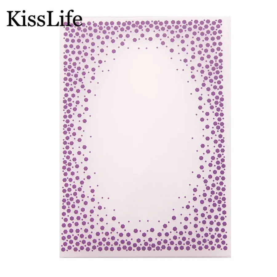

1 Pack Rectangle Frame Circle Dots Plastic Embossing Folders for Scrapbooking Card Making Christmas Embossing Folders