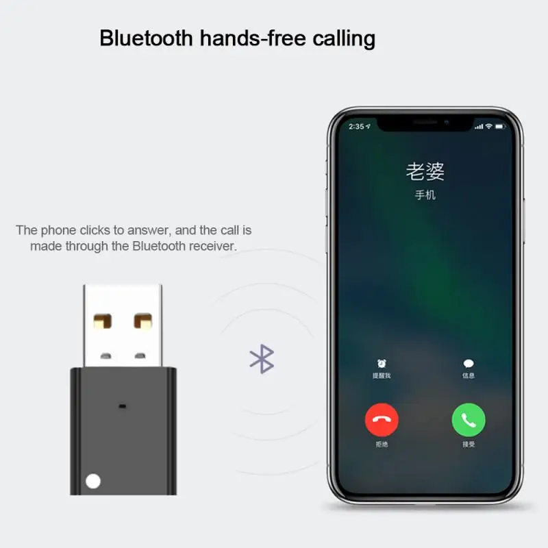 Мини Автомобильный Bluetooth приемник беспроводной Bluetooth приемник USB аудио стерео музыка автомобильный приемник адаптер микрофон Bluetooth приемник
