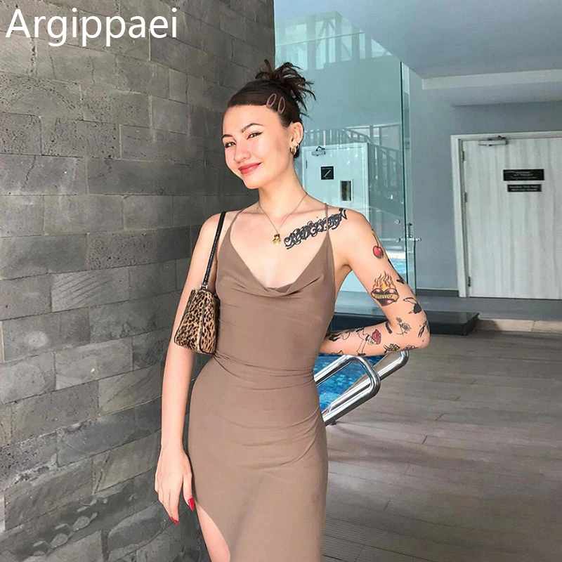 Vestidos entallados con espalda para Vestidos cortos entallados sin mangas, ropa informal|Vestidos| - AliExpress