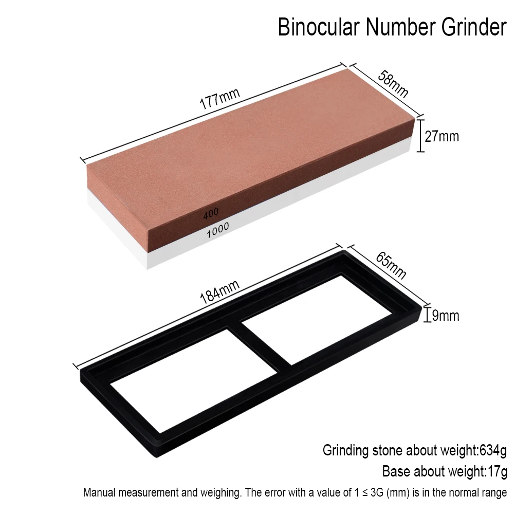 Ножи точильный камень 2-в-1 помола точильный камень комплект хонинговальный держатель с силиконовым основанием инструмент для полировки Кухня Ножи - Цвет: 1000  400 grit
