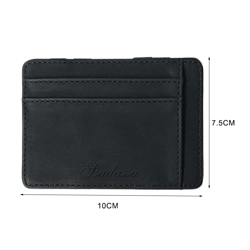 KUDIAN BEAR Mini Men Wallet Coin Pocket Women Thin Wallets PU Leather Magic Card Holder With Zipper Purse Carteira BID267 PM49