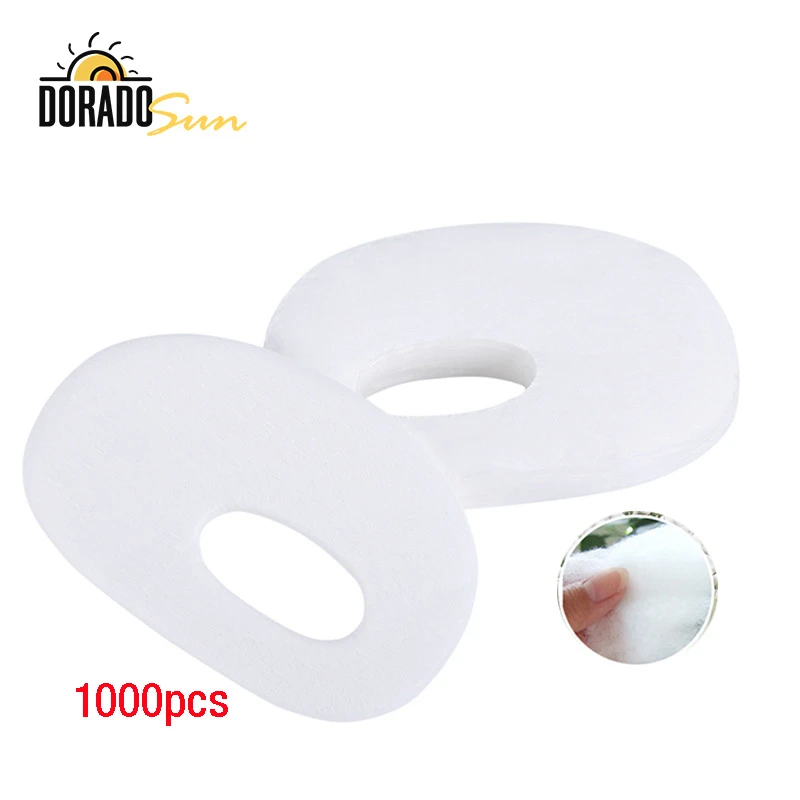 

Doradosun 1000 Pcs Disposable Eye Pad Moisture Eye Treatment Mask Eyelash Cotton Pad Non-woven Crescent Compressed Eye Mask