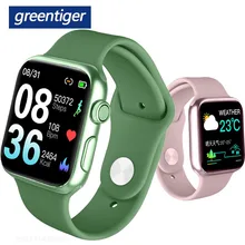 Greentiger полный сенсорный P20 Смарт часы для мужчин IP68 Водонепроницаемый сердечного ритма кровяного давления кислорода фитнес трекер наручные часы VS B57 F10