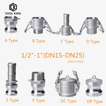 

1/2" 3/4" 1" SS304 Stainless Steel Camlock Coupling Quick Adapter Cam Lock Fitting Pump Adapter DN15 DN20 DN25