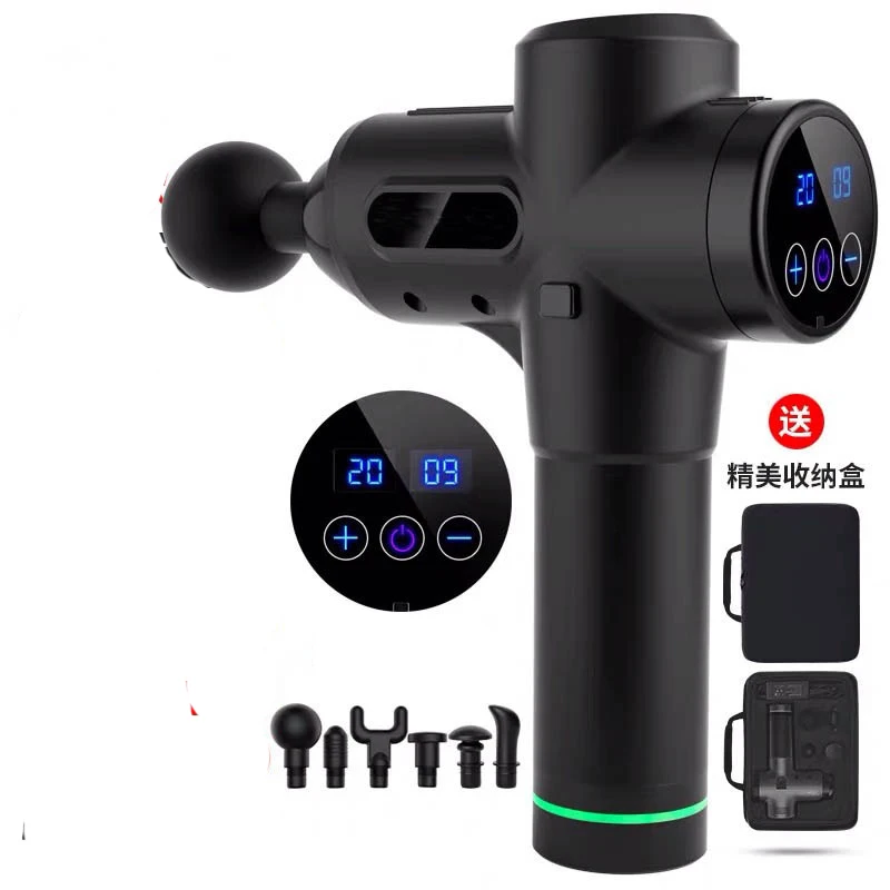 

Electric fascial gun muscle relaxer silent deep body building vibration percussion gun meridian massager