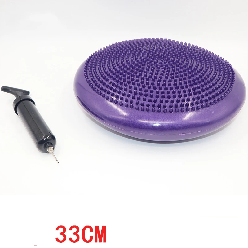 Purple Балансировочный Коврик для йоги, надувная подушка для массажа, уплотненная, Взрывозащищенная, для занятий йогой, для тренировок, надувная подушка - Цвет: Purple