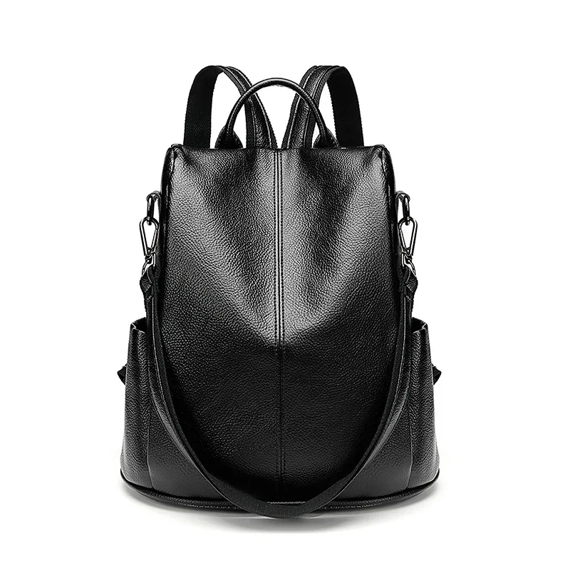 Рюкзак с защитой от краж, женский модный рюкзак с рисунком личи, универсальная двойная сумка через плечо, школьный рюкзак для девочек