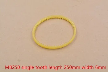 

MB250 Peripheral length 250mm width 6mm PU single tooth sewing machine electric motor synchronous belt triangle