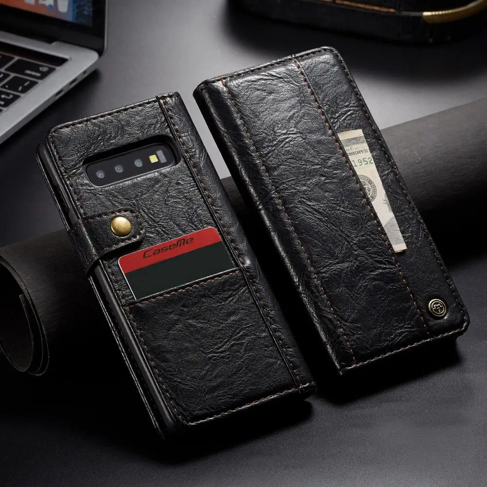 

Luxury Flip Leather Phone Case For Samsung Galaxy S10 S9 S8 Plus S7 Edge S10E Cover Wallet Card Holders Case For Galaxy Note 9 8
