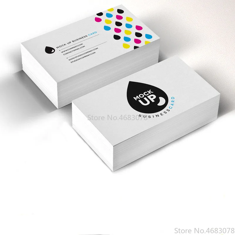 FreePrinting 100pc/200pc/500pc/1000pc/lot Paper business card 300gsm paper cards with logo printing Free Shipping 90x53mm