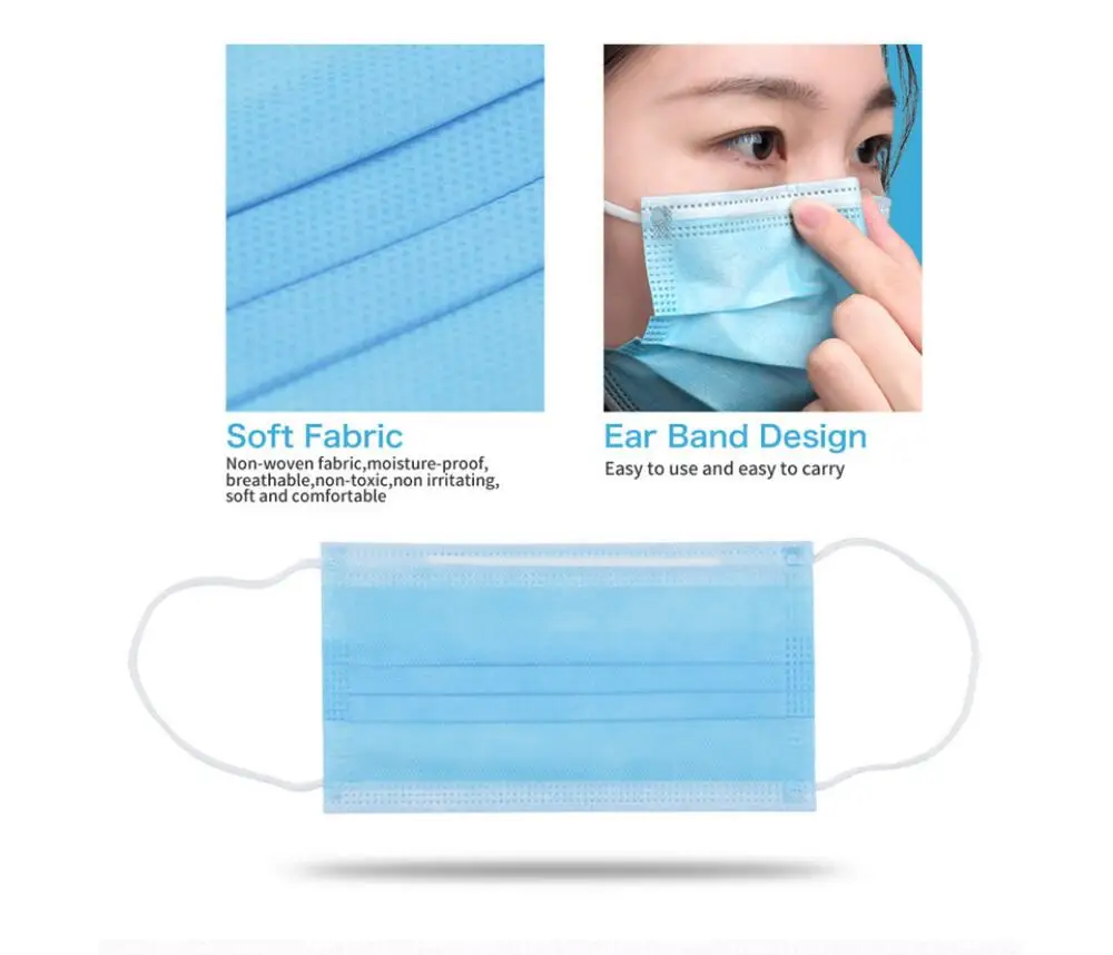 100 pcs Disposable Child Medical Surgical Mask 3-Layer Non-woven Anti-Bacteria Breathable Child Protection Safety Surgical Mask