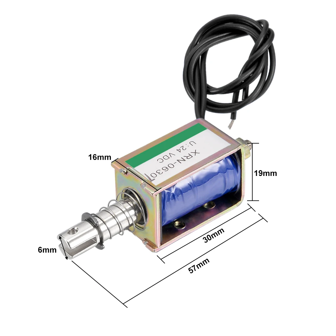 Uxcell XRN-0630T DC 24V 3A 72W 10N 10mm Push Pull Тип открытая рамка Электромагнит