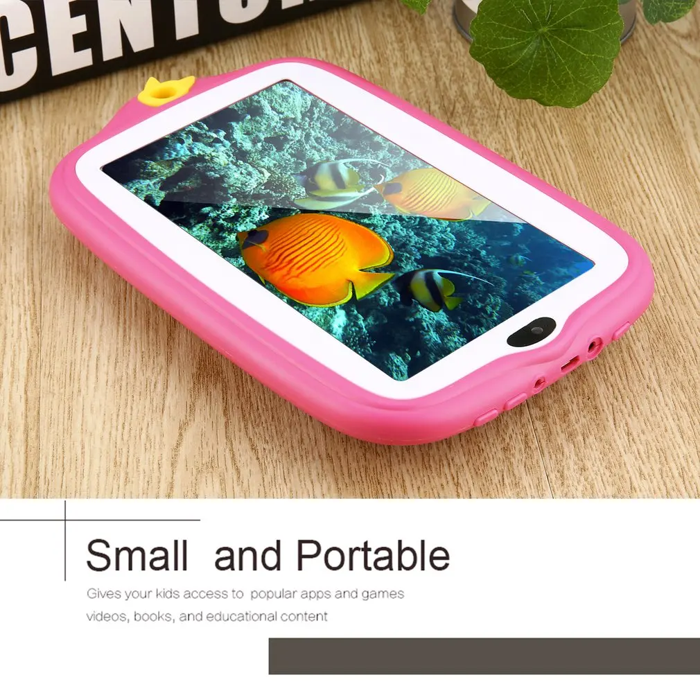 7 дюймов детский планшет 8 ГБ Хранения Android 4,4 с камерой 1024 МП 600* планшетный ПК Детский планшет с силиконовой крышкой