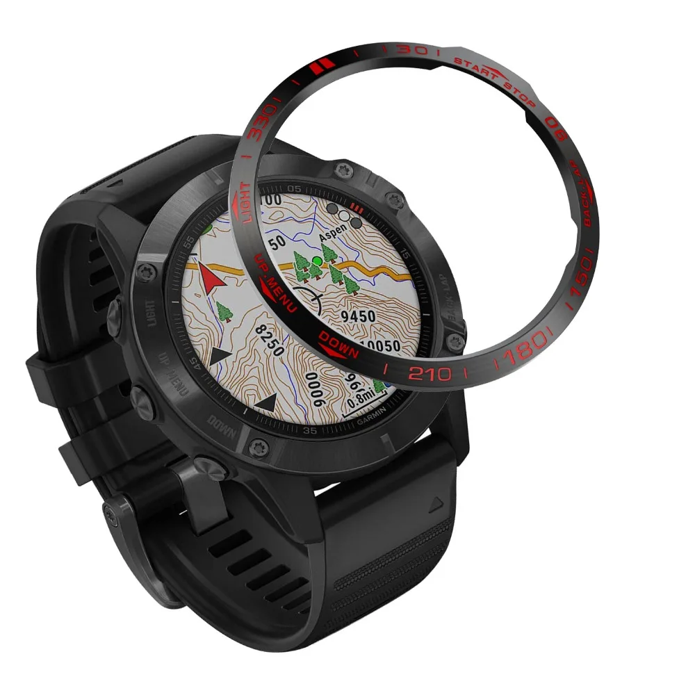 Кольцо с защитой от царапин для Garmin Fenix 6/Fenix 6 Pro/Fenix 6 сапфировое кольцо с циферблатом Стильный чехол металлический чехол