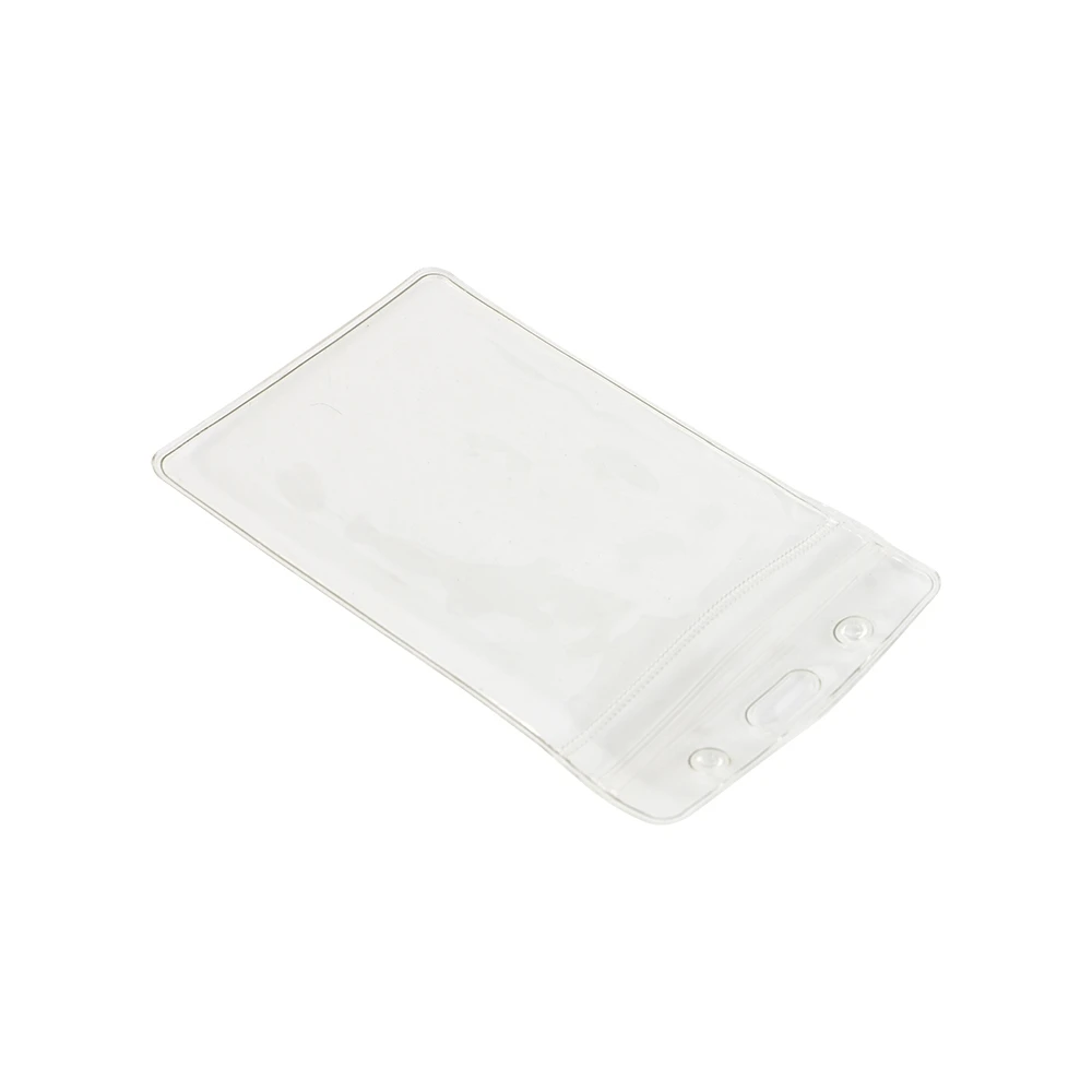 10x Convenient Clear Plastic Horizontal ID Card Badge Holder Pocket Pouch Value 