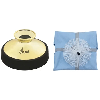 

IRIN Alto Saxphone Mute Silencer Sax Quieter Damper & IRIN Cleaning Cloth with Brushed Cord Weighted Wind Sax Saxophone