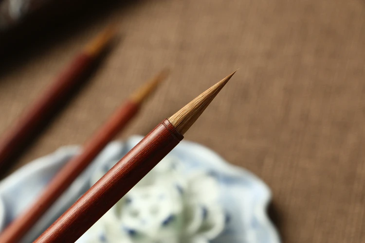 Chinesisches Kalligrafie-Pinsel-Set, 3 Stück/Set, für Anfänger, kleine reguläre Schrift, Kalligrafie-Kopierpinsel, professioneller Pinsel für chinesische Malerei – Detail 8