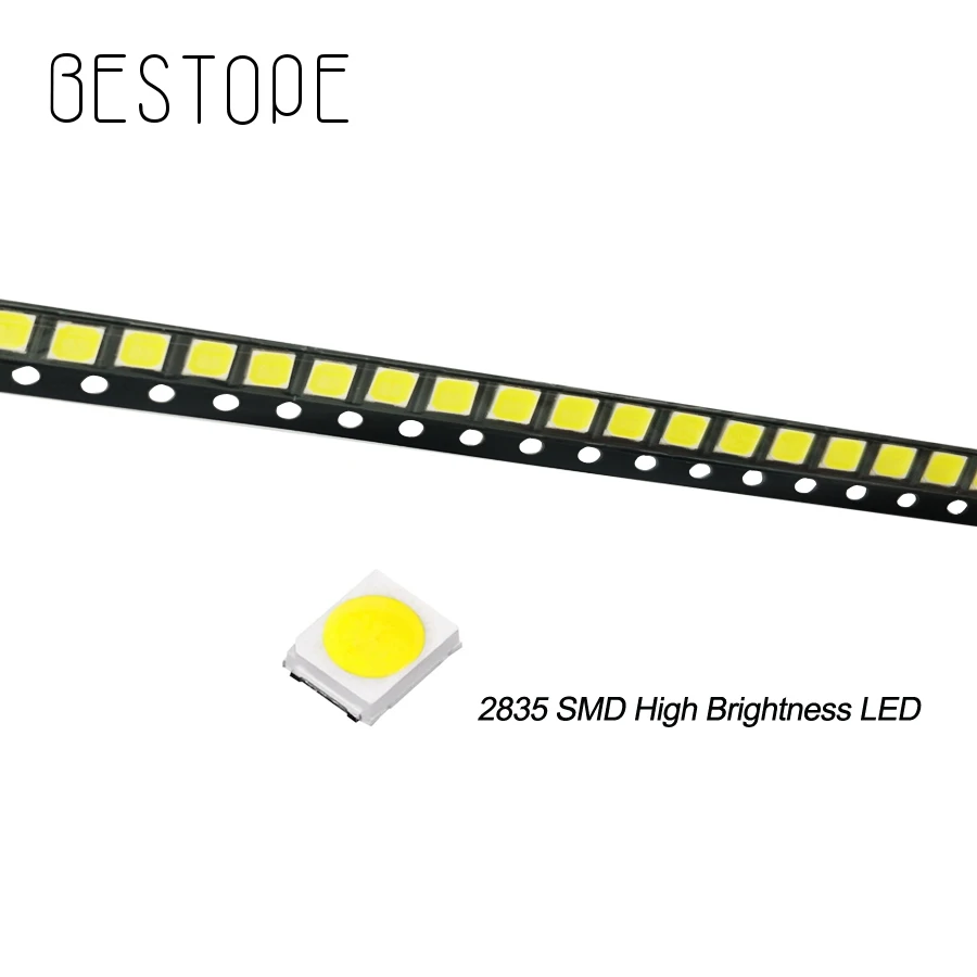 200 шт 500 шт 2835 SMD ультра яркая теплая белая COB 0,5 W 3,0-3,6 V 150mA 45-50LM яркая лампа бусины белый светоизлучающий диод