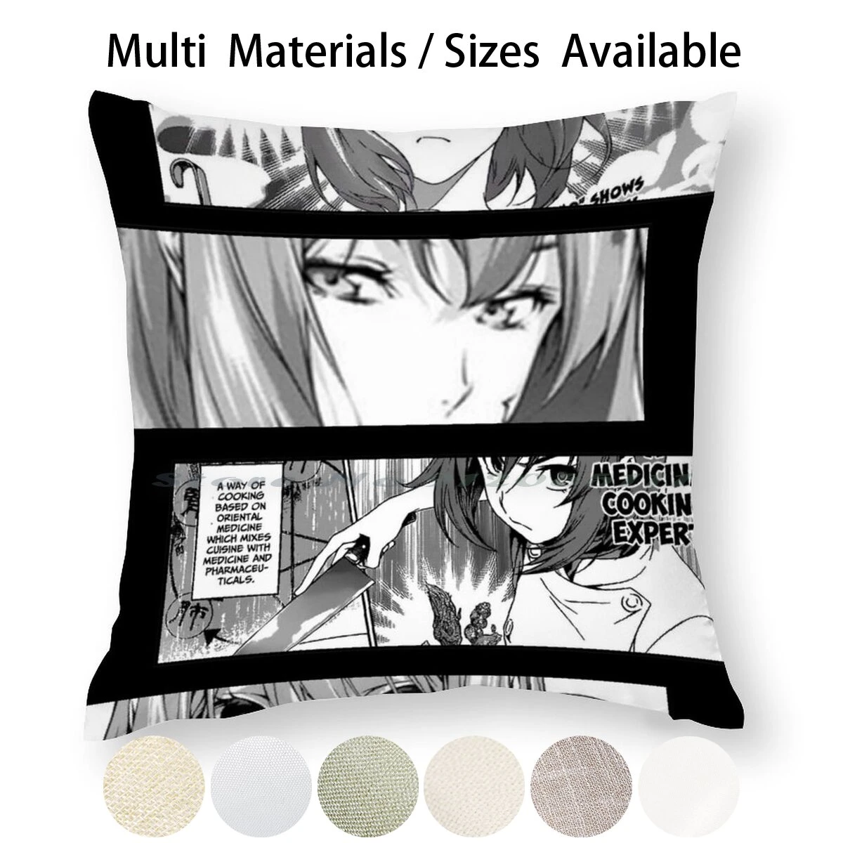 Hisako Arato Food Wars Shokugeki No Soma Manga Panel Stripe Design Pillow Case Throw Pillow Cover Cotton Linen Flax Fw Sns Pillow Case Aliexpress