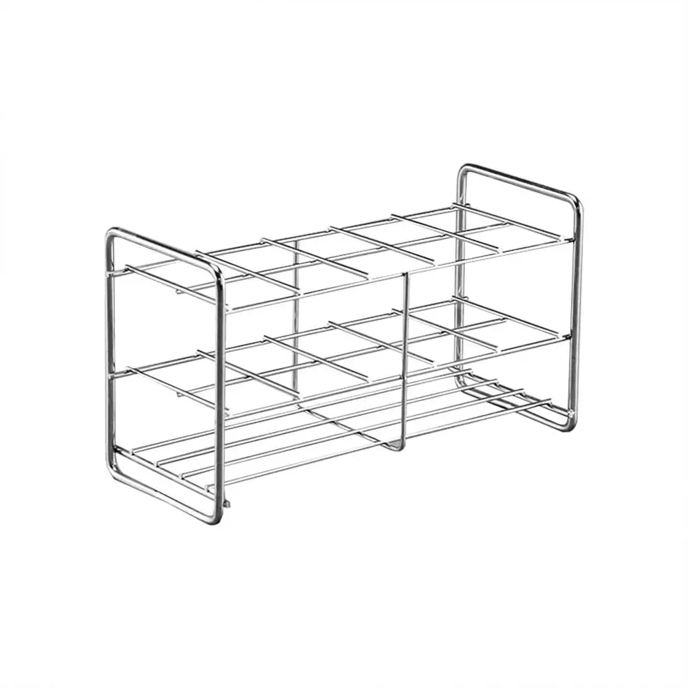 

Stainless Steel Test Tube Rack Experimental Consumables 10 Holes 30mm Lab Centrifuge Tube Rack Storage Holders