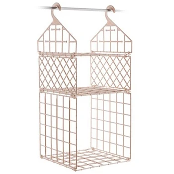 

Bedroom Wardrobe Organizer Underwear Clothes Storage Rack Cupboard Closet Hanging Basket Hooks Shelf