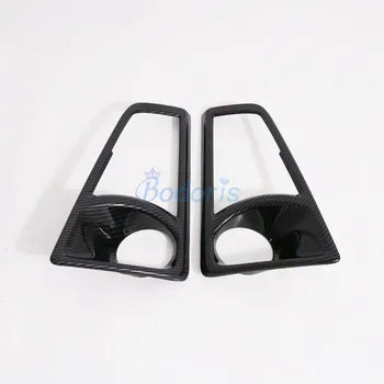 

Carbon Fiber Color Front Fog Lamp Cover Light Overlay Foglight Frame Panel Chrome Car Styling For Toyota Hiace 2019 Accessories