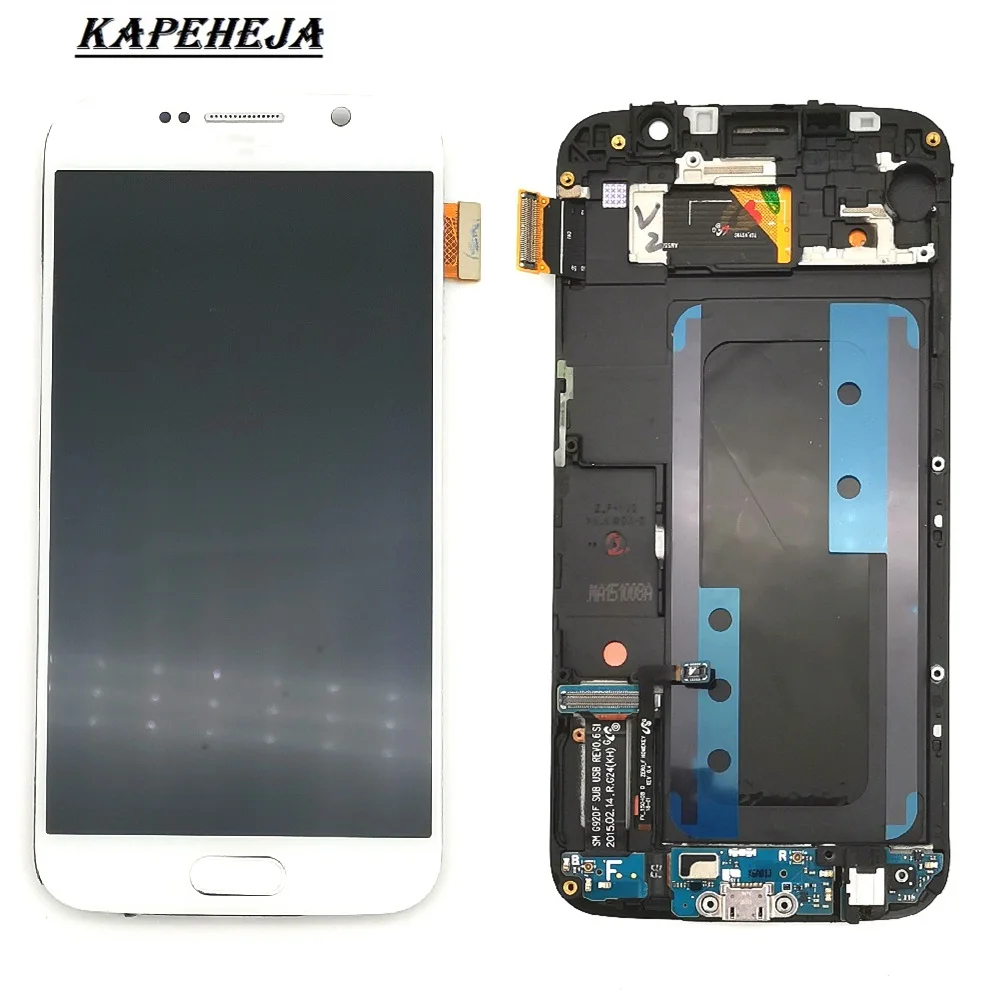 Super AMOLED ЖК дисплей для Samsung Galaxy S6 G920 G920F G920P G920I G920V G920A сенсорный экран дигитайзер в