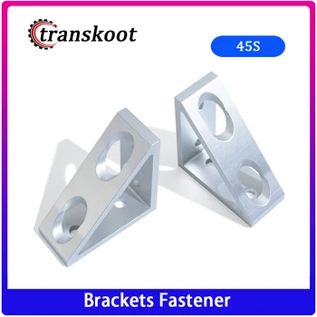 

4 hole Inside Guesset Corner Angle L Brackets Fastener Fitting Round Hole for 4545 45x45 Aluminum Profile Extrusion 4545