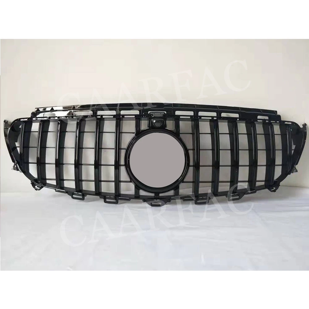 GT Style ABS Front Bumper Grill Mesh Grille Cover for Mercedes Benz W213 C238 E250 E300 AMG- Without without Sign