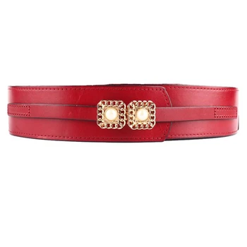 

2020 Luxury Belts for Women Retro Pure Cowhide Wide Girdle High Quality Wild Leather Belt High-end Dress Decoration Belts
