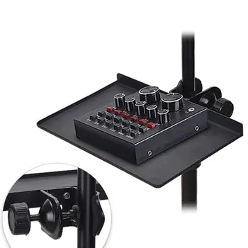 

200x130MM Sound Card Tray Live Broadcast Microphone Rack Stand Phone Clip Holder