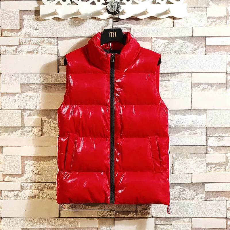 

Autumn and Winter Large Size Vest Men's New Fashion Down Cotton Vest Warm Sleeveless Jacket Zipper High Collar Vest JacketM-6XL