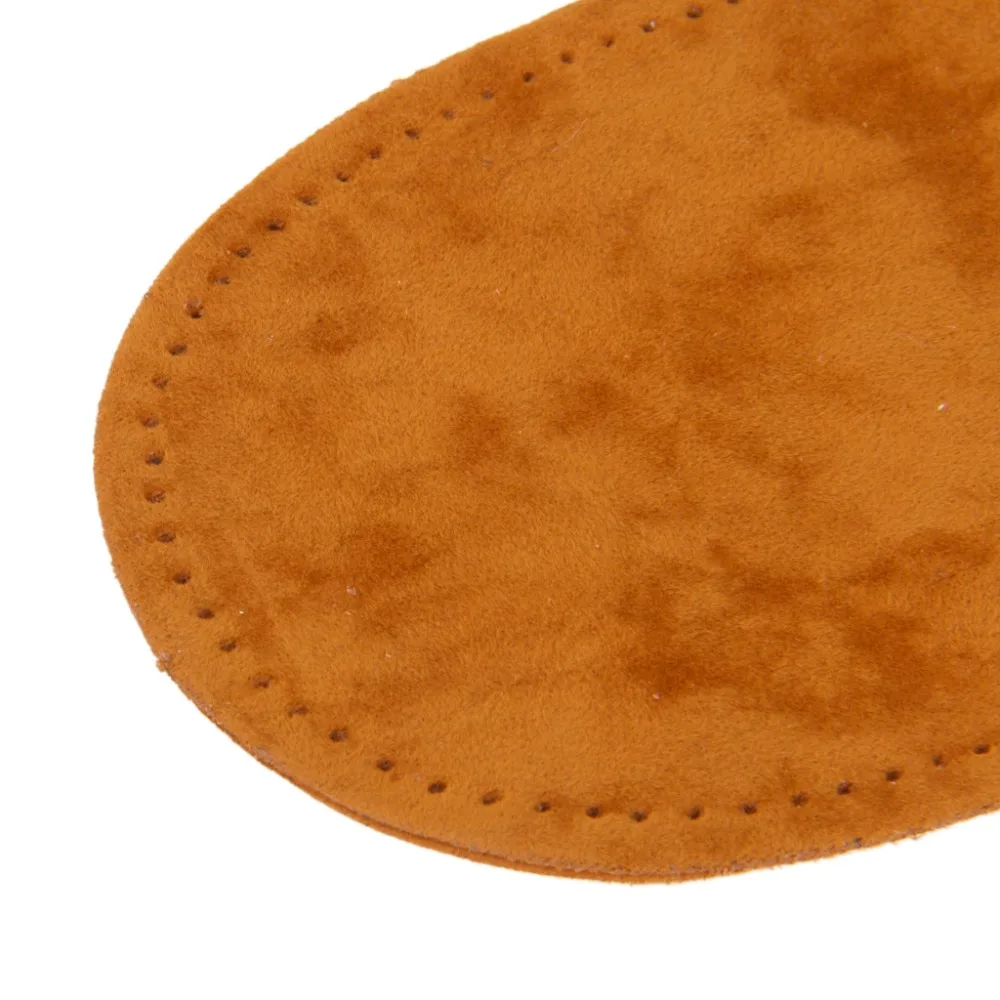 4pcs Oval Suede Cowhide Elbow Knee Velvet Patch Iron On Patches for Sweater Repair Clothing Bag Jeans Garment Sewing Accessories