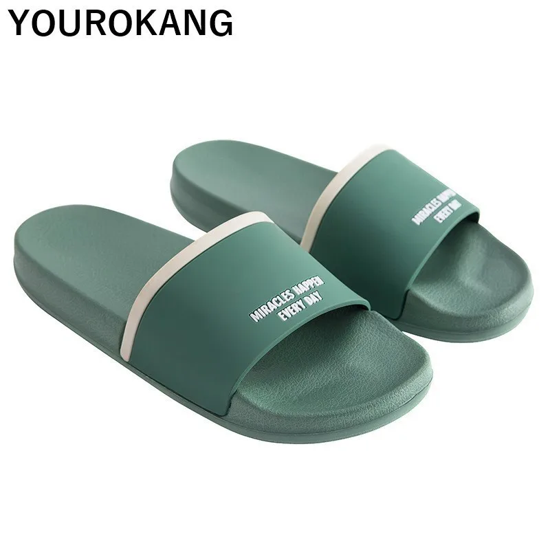 Шлепанцы унисекс для пар Классические сандалии дома и душа пляжные Нескользящие