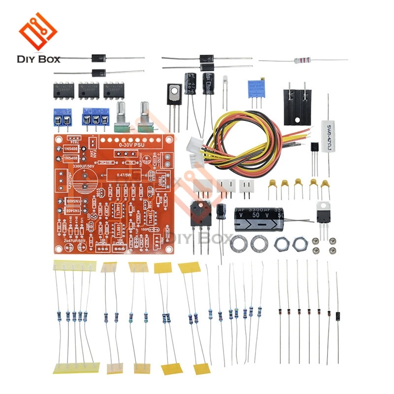 0-30 в 2mA-3A DC Регулируемый источник питания DIY Kit непрерывный регулируемый ток ограничитель защиты для школы, образования, лаборатории