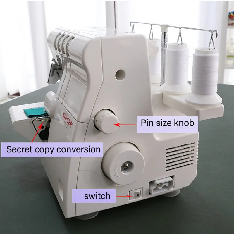 Singer Overlock Sewing Machine 14SH644 Household Electric Overlocking Machine Code Side Tape Close Copy Fungus Leaf Lace Four Th Singer Overlock Sewing Machine 14SH644 Household Electric Overlocking Machine Code Side Tape Close Copy Fungus Leaf Lace Four Th