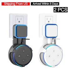 Из США) 2 в 1 розетка настенное крепление вешалка держатель подставка для Amazon Alexa Echo Dot 3rd Gen Экономия пространства стенд помощник кронштейн