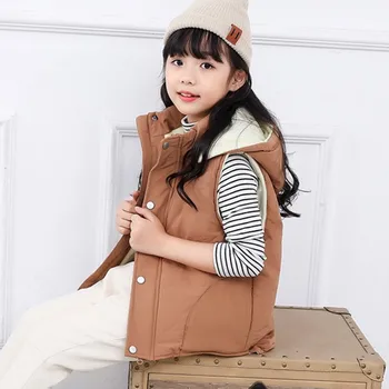

OLEKID 2020 Autumn Winter Plus Velvet Thick Children Vest Baby Girl Vest 2-12 Years Kid Toddler Waistcoat Boys Sleeveless Jacket