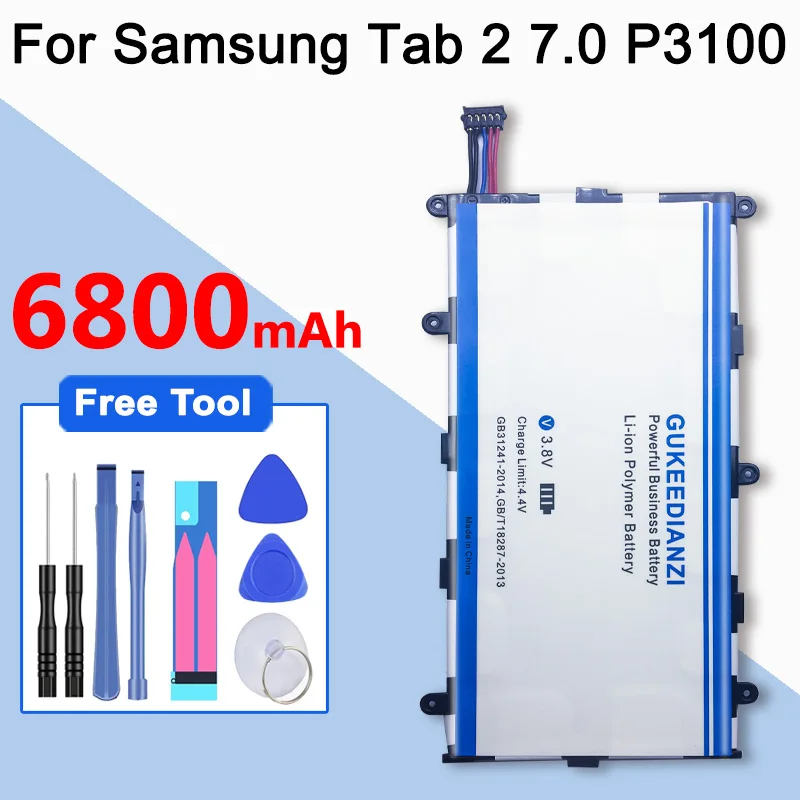 GUKEEDIANZI 6800 мАч SP4960C3B планшеты ПК батарея для samsung GALAXY Tab 2 7,0 GT P3100 P3110 P3113 P6200 P6210