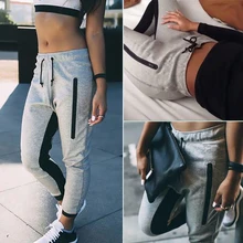 Прочные летние спортивные штаны для бодибилдинга из полиэфирного волокна серого цвета, женская одежда с высокой талией, сексуальные спортивные штаны, повседневные штаны