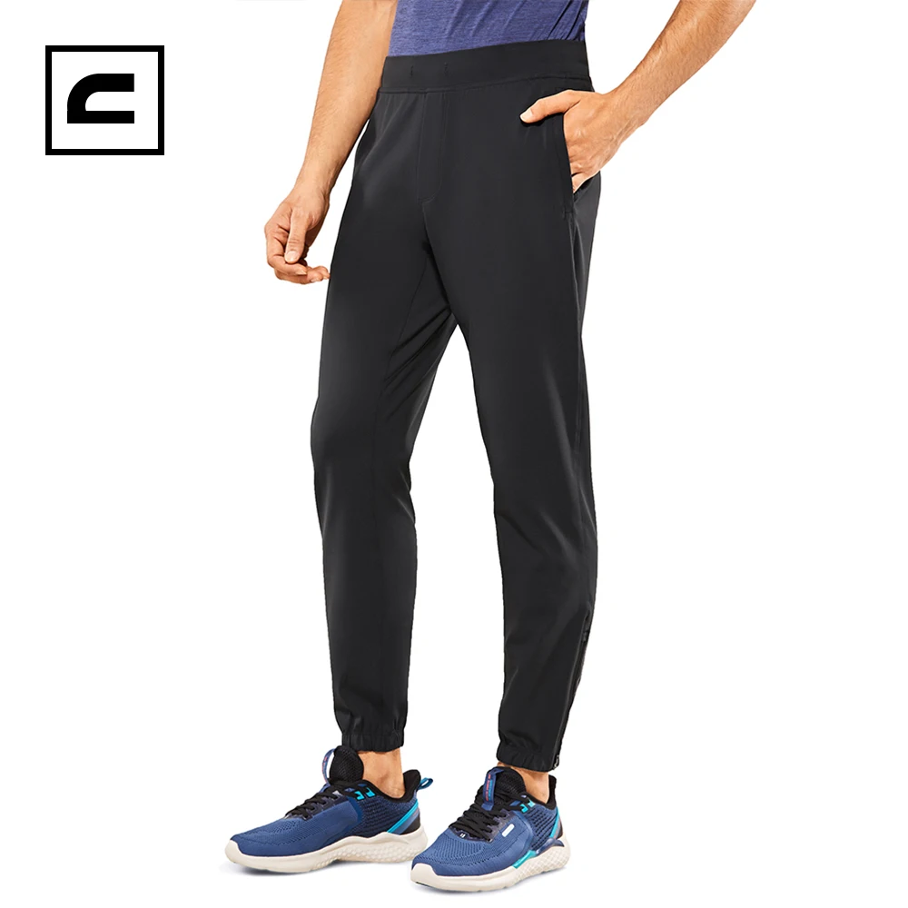 CRZ YOGA Men's Lightweight Elastic Stretchy Pants with Side pockets ...