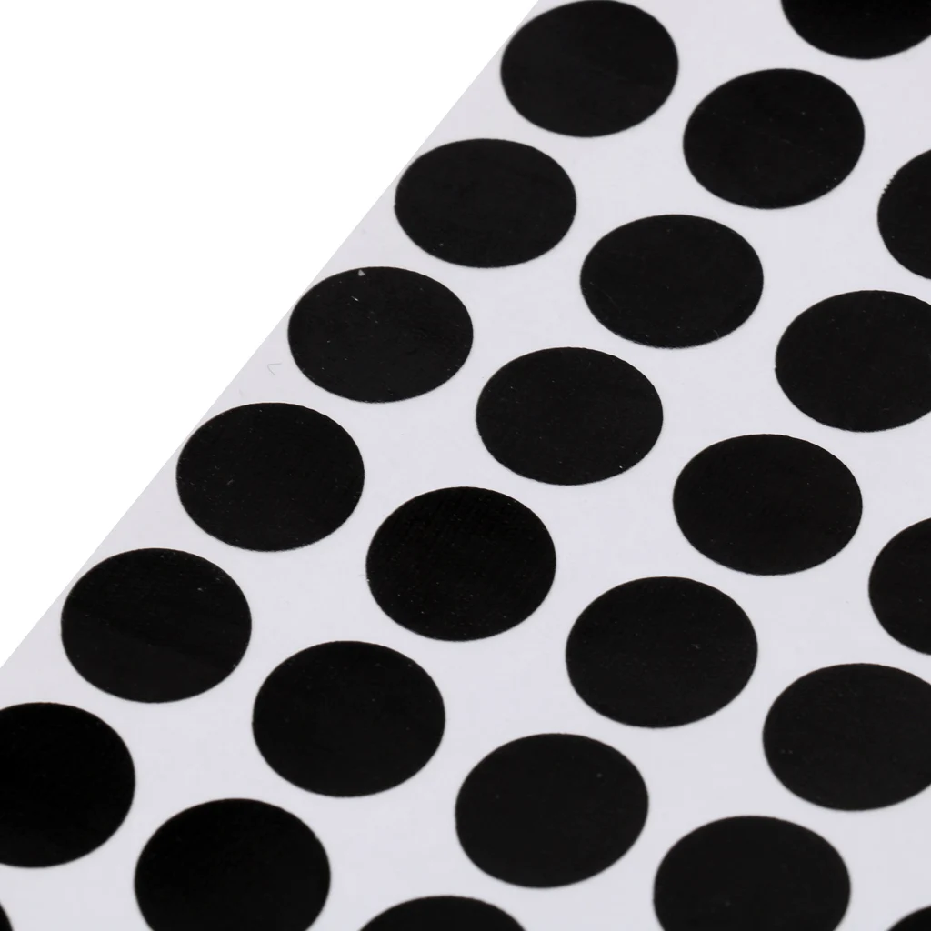 Magicdeal 96pcs/Sheet Round Black Spot Stickers Table Spots Billiard Table Accessory 1.2cm