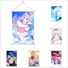 

Kobayashi San Chi no Maid Dragon Kanna Kamui Tooru Alloy Scroll Cartoon Comic Scroll Hanging Wall Decor