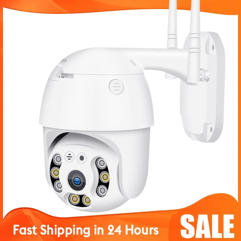 Cámara IP de seguridad para exteriores, videocámara de vigilancia con detección de movimiento inteligente, WiFi, Control remoto, 1080 PTZ, CCTV, 360 P