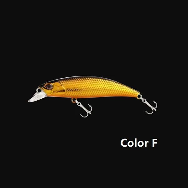 HOT New Minnow mini small fishing lure 60mm high quality vibration swing sink hard bait efficient ice lures japan fishing tackle - Цвет: Color  F