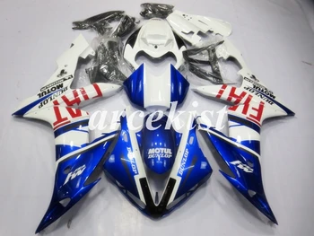 

Injection mold New ABS Motorcycle Fairing Kit Fit For YAMAHA YZF-R1 2004 2005 2006 r1 04 05 06 body set blue white